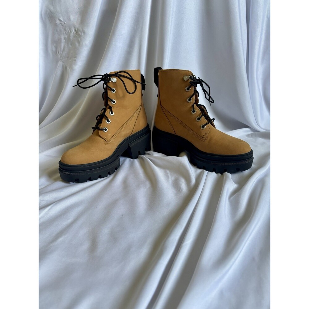 Timberland Women's Everleigh 6-Inch Lace-Up Boot US 6 Wheat Nubuck - Picture 3 of 7